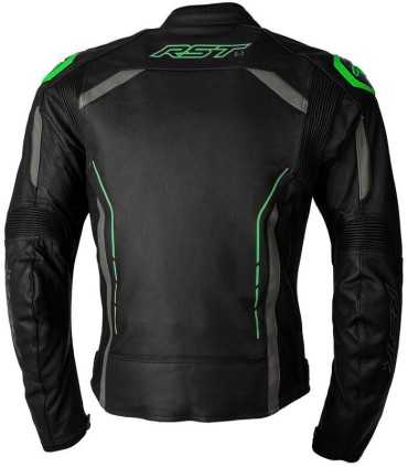 RST S1 leather motorcycle jacket green