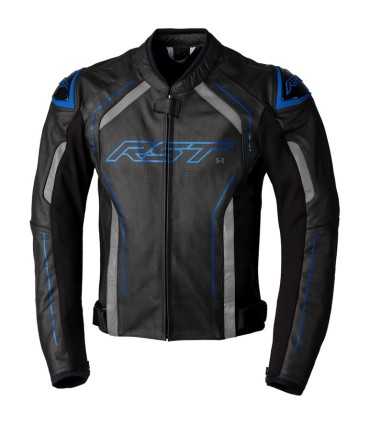 RST S1 leather motorcycle jacket blue