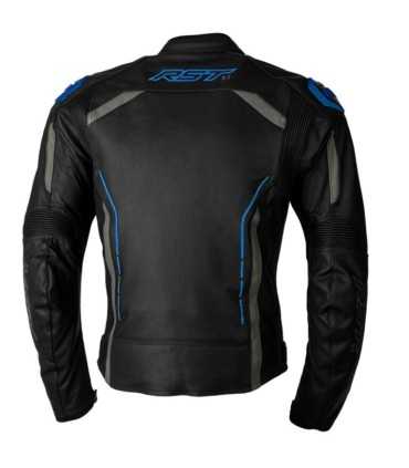 RST S1 leather motorcycle jacket blue