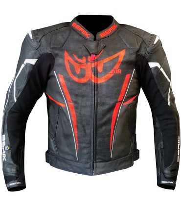 Giacca in pelle moto Berik 2.0 LJ rosso