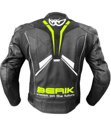 Berik 2.0 LJ leather motorcycle jacket black yellow