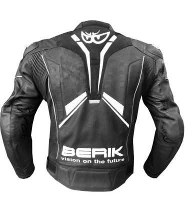 Giacca in pelle moto Berik 2.0 LJ nera