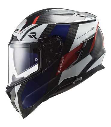 Casque LS2 FF327 Challenger Alloy carbon bleu