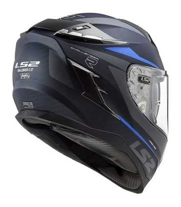 Casque LS2 FF327 Challenger Drone carbon bleu