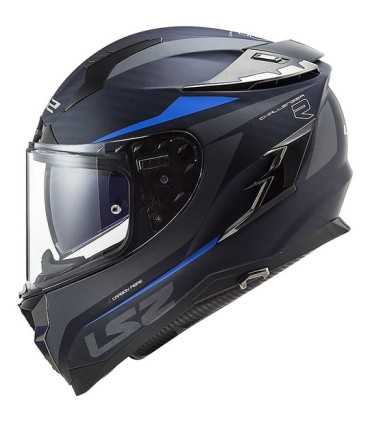 LS2 FF327 Challenger Drone carbon blue helmet