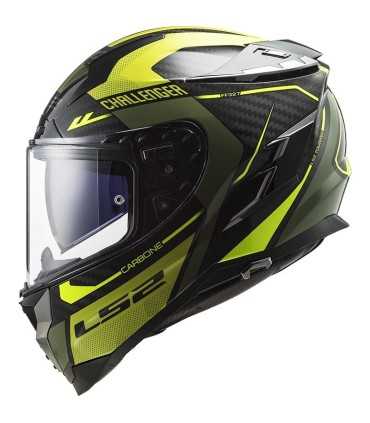 Casco LS2 FF327 Challenger Thor carbon verde