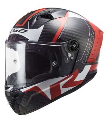 Casco LS2 FF805 Thunder C Racing1 carbon rosso