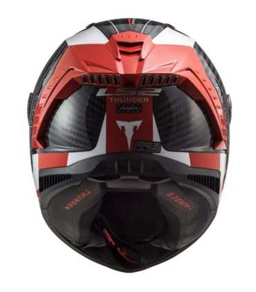 Casco LS2 FF805 Thunder C Racing1 carbon rosso