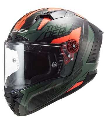 Casco LS2 FF805 Thunder C Chase carbon verde