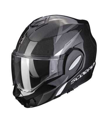 Scorpion Exo Tech Evo carbon Top white helmet