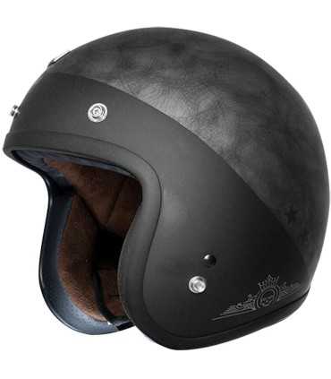 Casco jet Origine Primo Rocker grigio nero opaco