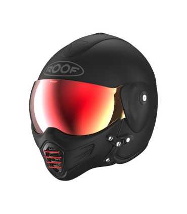 Casque Roof Roadster Iron noir matt rouge