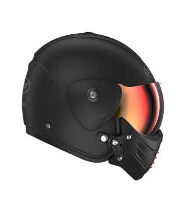 Casque Roof Roadster Iron noir matt rouge