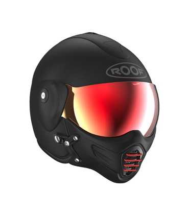 Helm Roof Roadster Iron schwarz matt rot