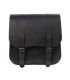 LEDRIE SINGLE LEATHER SADDLEBAG 'POSTMAN'30 LITERS BLACK