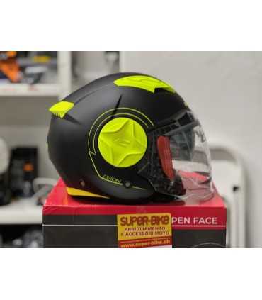 Casco jet Cgm Dixon nero giallo opaco