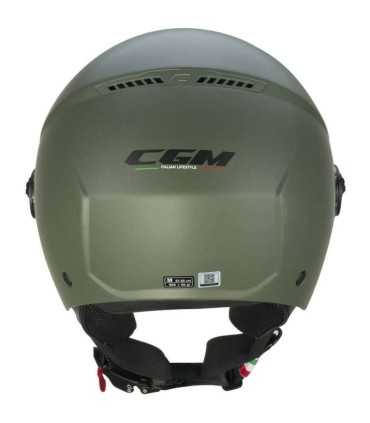 Casco jet CGM 167A verde opaco