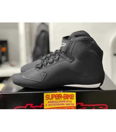 Scarpe moto Alpinestars Sektor nero bianco rossa