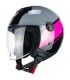 Casco jet CGM 167R Flo Step grigio rosa