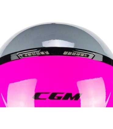 Casco jet CGM 167R Flo Step grigio rosa