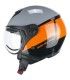 Casque jet CGM 167R Flo Step gris orange visiere court