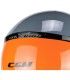 Casque jet CGM 167R Flo Step gris orange visiere court