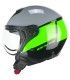 Casco jet CGM 167R Flo Step grigio verde visiera corta