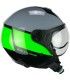 Casco jet CGM 167R Flo Step grigio verde visiera corta