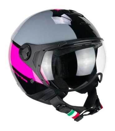 Jet CGM 167R Flo Step gray pink short visor