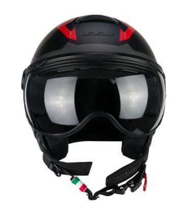 Casco jet CGM 167X Flo Tech nero opaco visiera corta