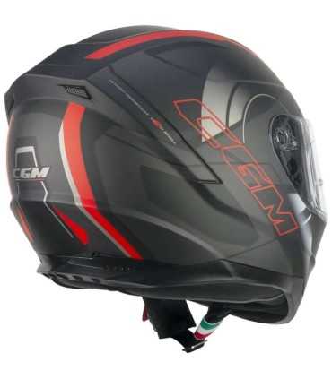 Casco CGM 321G Atom Sport nero rosso opaco