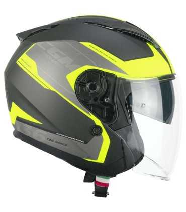 Casco jet Cgm 136A DNA Apache giallo opaco