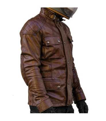 Motorrad lederjacke Belstaff Turner BURNT CUERO