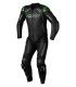 RST S1 leather suit black green