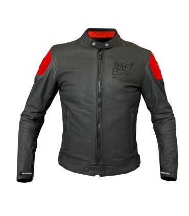 Giacca in pelle Berik Lj Sport Classic rossa