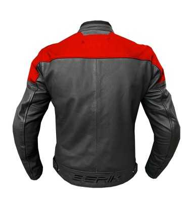 Giacca in pelle Berik Lj Sport Classic rossa