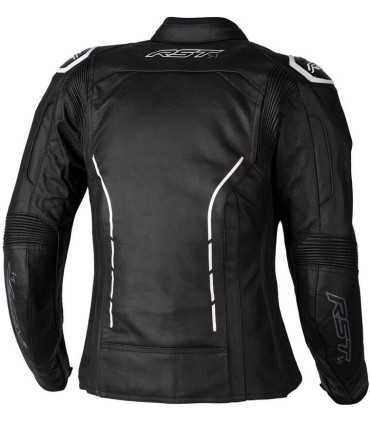 Damen motorrad ledrjacke RST S1 schwarz weiss