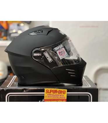 Simpson Darksome matt black flip up helmet