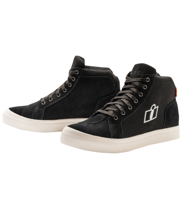 Chaussures moto Icon Carga noir blanc