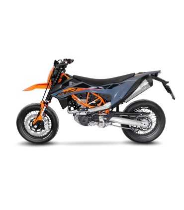 Scarico moto Leovince KTM 690 SMC R / Enduro R (2019-23) Inox full system endcap Carbon