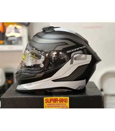 Casco Scorpion Exo R1 Evo Air Vatis nero bianco opaco