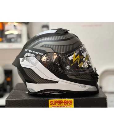 Casco Scorpion Exo R1 Evo Air Vatis nero bianco opaco