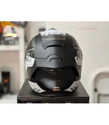 Casco Scorpion Exo R1 Evo Air Vatis nero bianco opaco