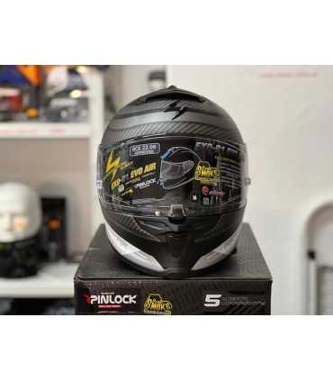 Casco Scorpion Exo R1 Evo Air Vatis nero bianco opaco