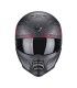 Casco Scorpion Exo Combat 2 Xenon nero opaco rosso