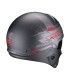 Casco Scorpion Exo Combat 2 Xenon nero opaco rosso