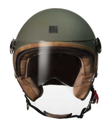 Casco jet Motocubo Ant verde opaco