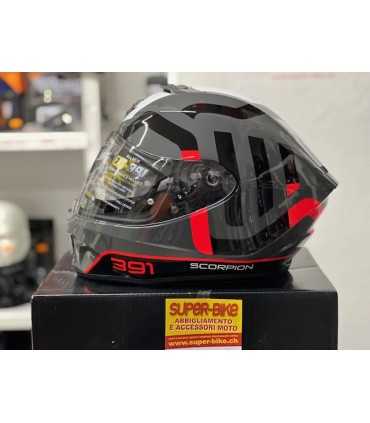 Motorrad helm Scorpion Exo 391 Arok grau rot