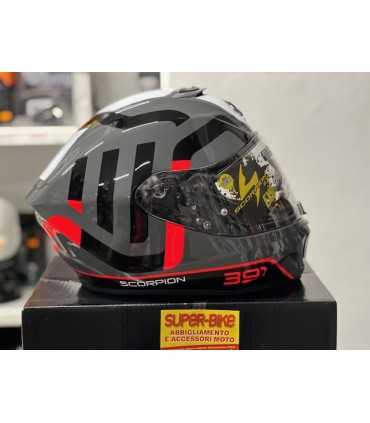 Casco moto Scorpion Exo 391 Arok grigio rosso