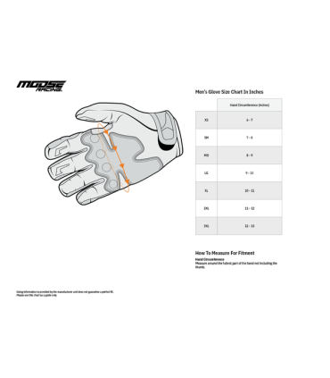 Guanti cross Moose Racing MX1 arancio